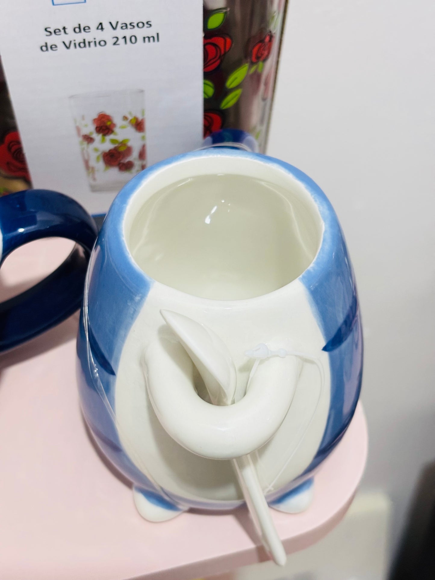 Taza de gato con cuchara