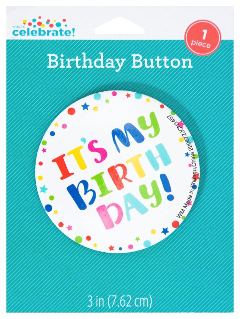 Botón It's My Birthday 1 unidad