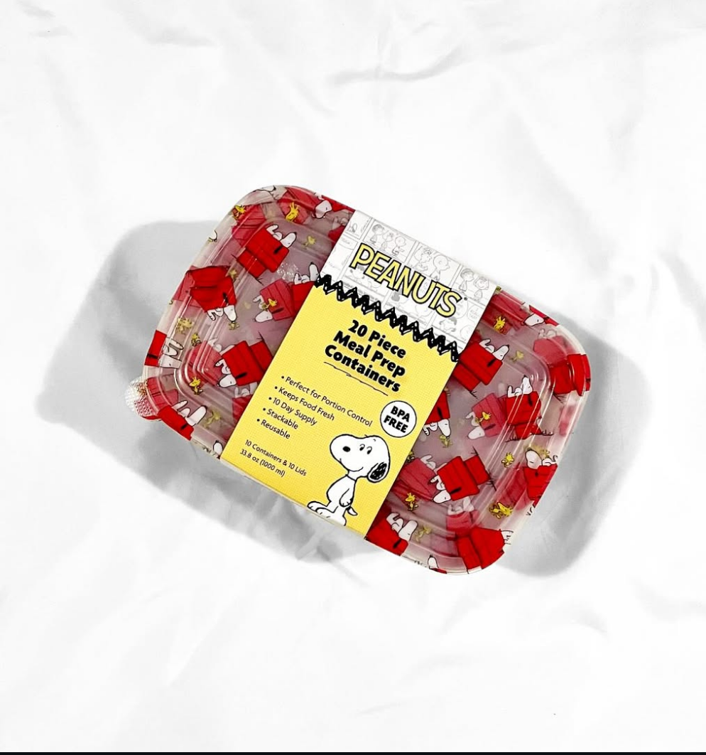 Contenedores individuales de comida con tapa Snoopy