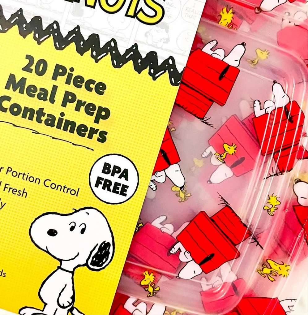 Contenedores individuales de comida con tapa Snoopy