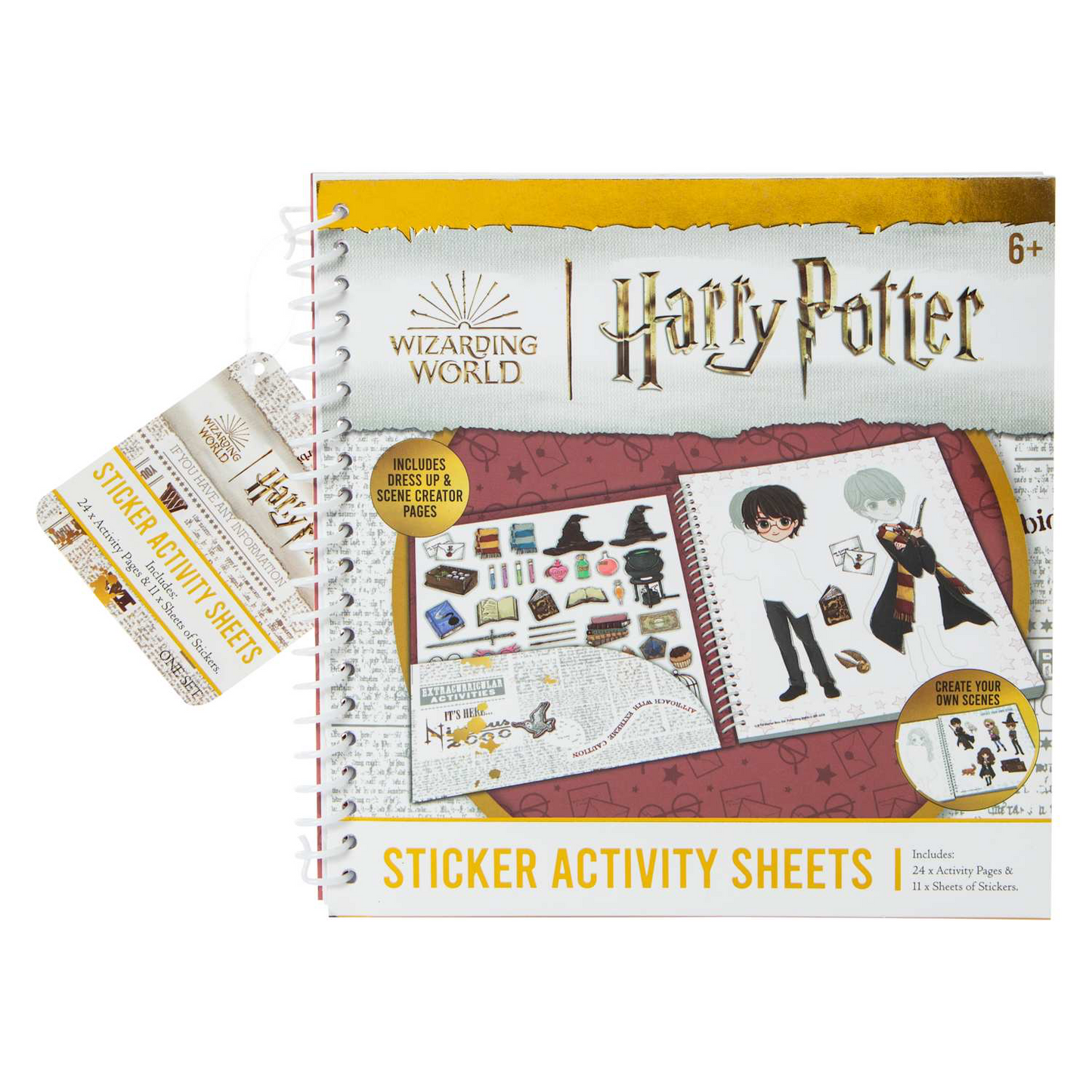 Libro de actividades con stickers Harry Potter