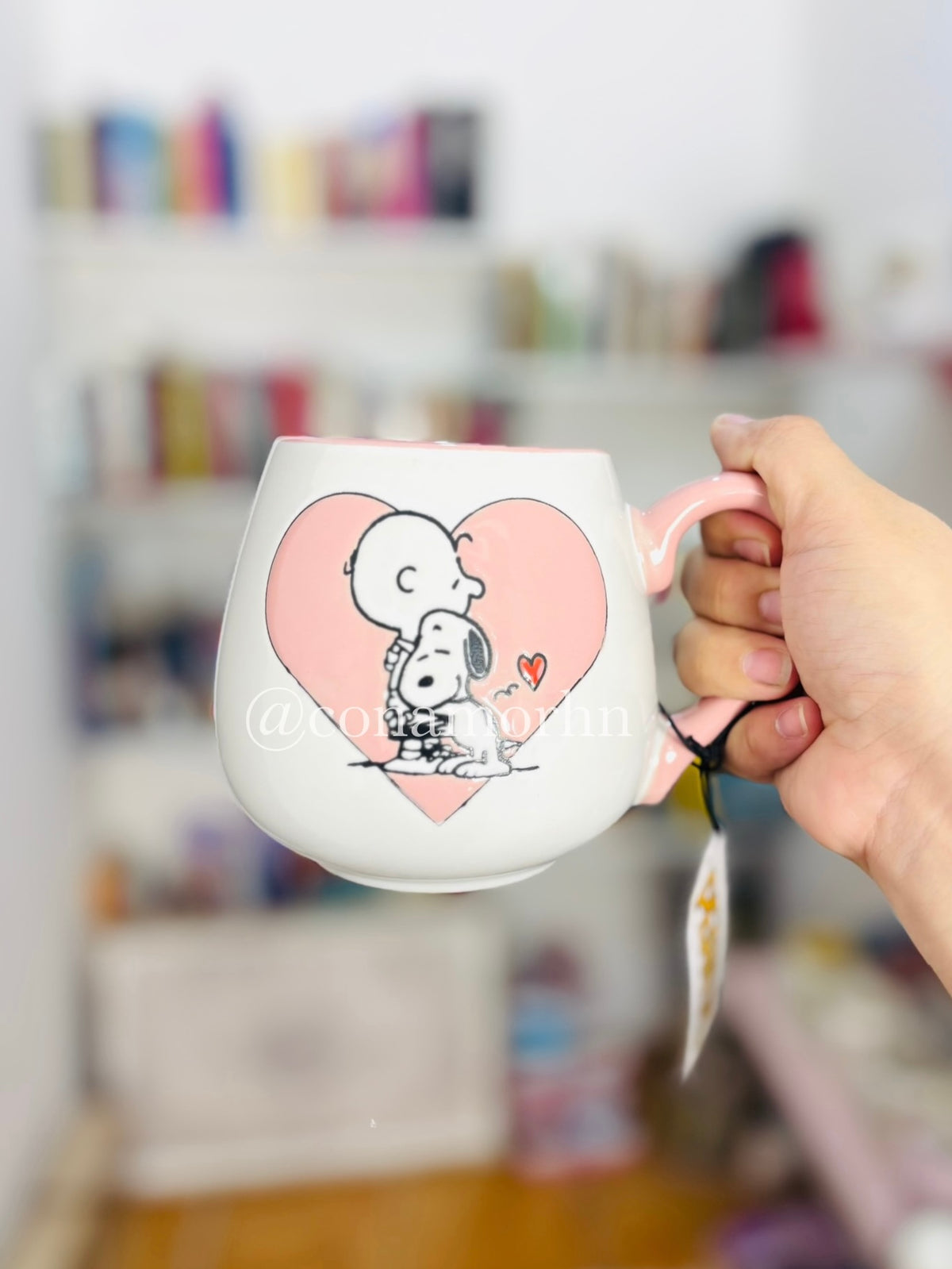 Taza de Snoopy rosada 590ml