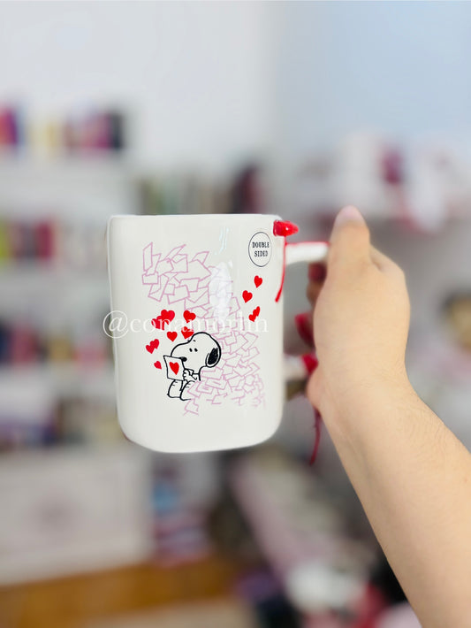 Taza de Snoopy con cartas 473ml