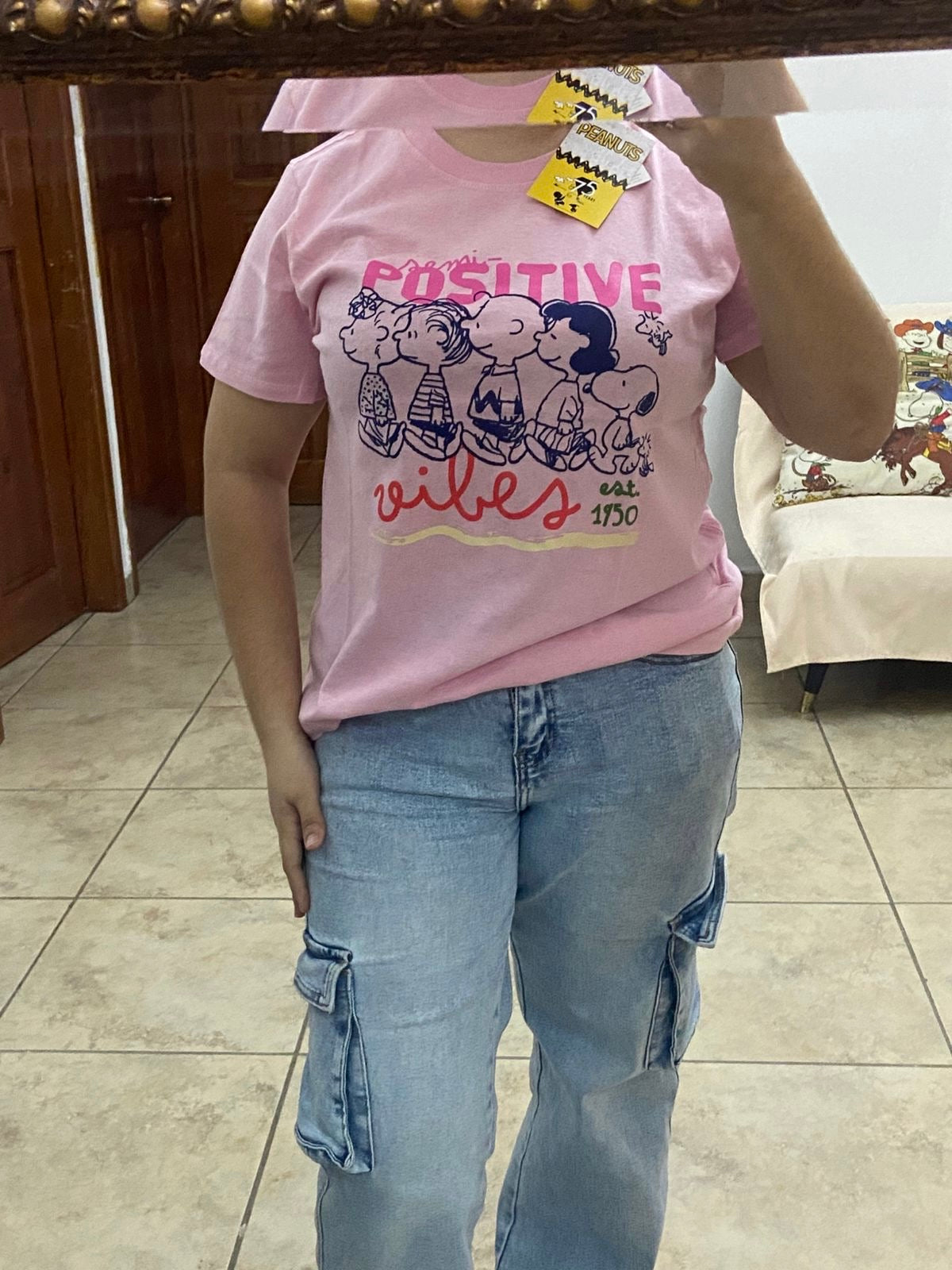 Camisa rosada Snoopy