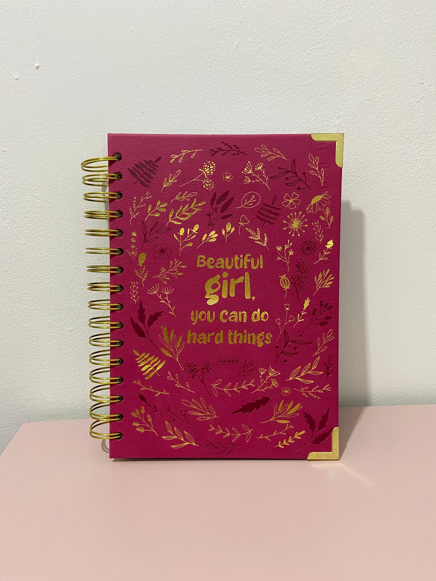 Agenda diseño con frase