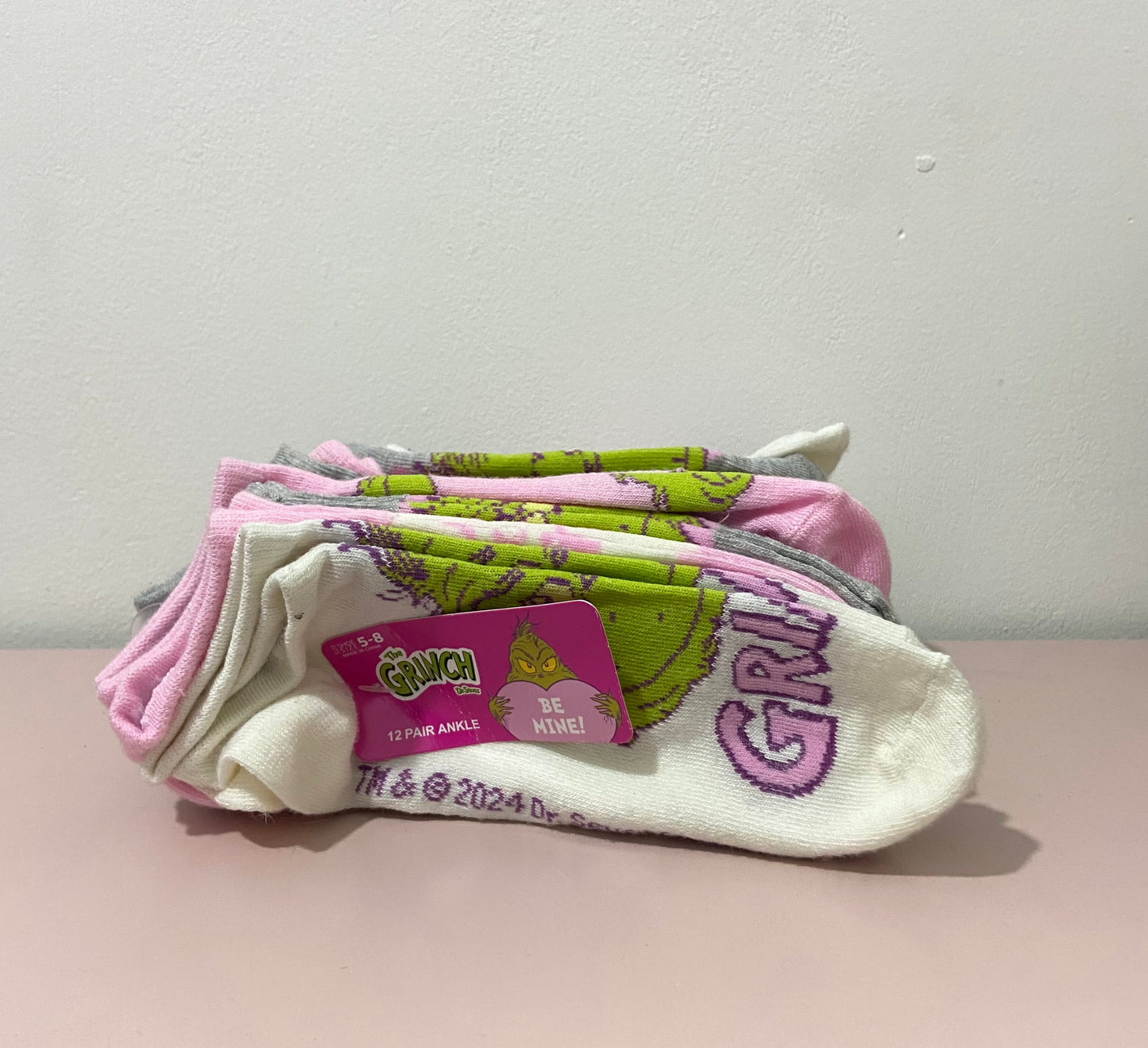 calcetines navideño el Grinch para mujer 12 pares