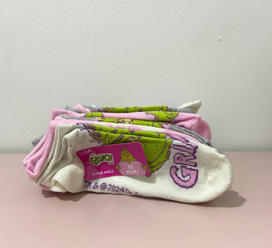 calcetines navideño el Grinch para mujer 12 pares