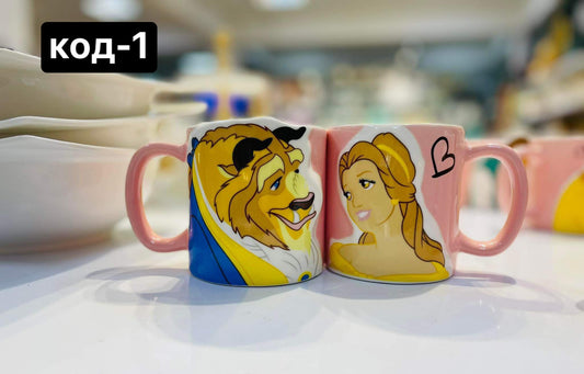 Taza Bella y bestia pack de 2