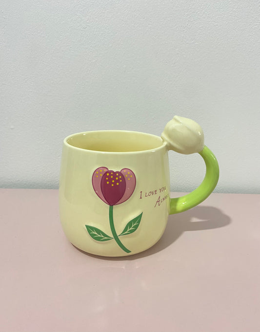 Taza de flor de tulipán