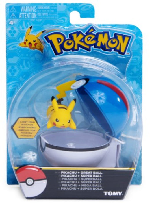 Superball y figura Pikachu