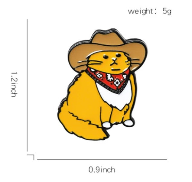 Pin gatito vaquero