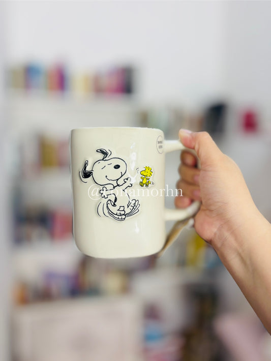 Taza de Snoopy y woodstock 473ml