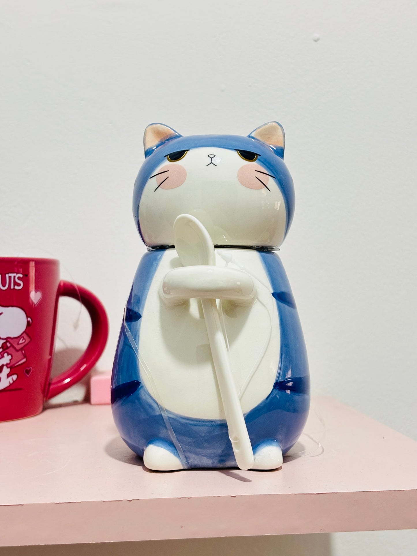 Taza de gato con cuchara